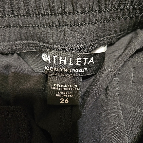#116 Athleta Brooklyn Joggers- Black NWT- Size: 26 - Picture 7 of 10